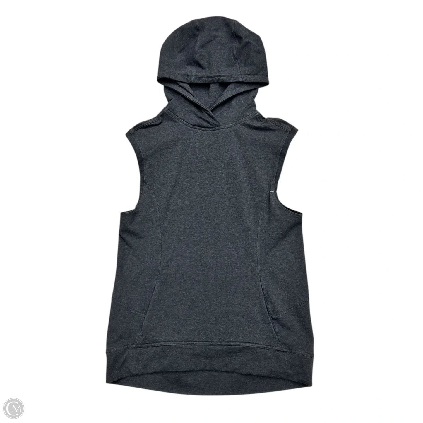 Athletic Top Short Sleeve By Lululemon In Grey, Size: S