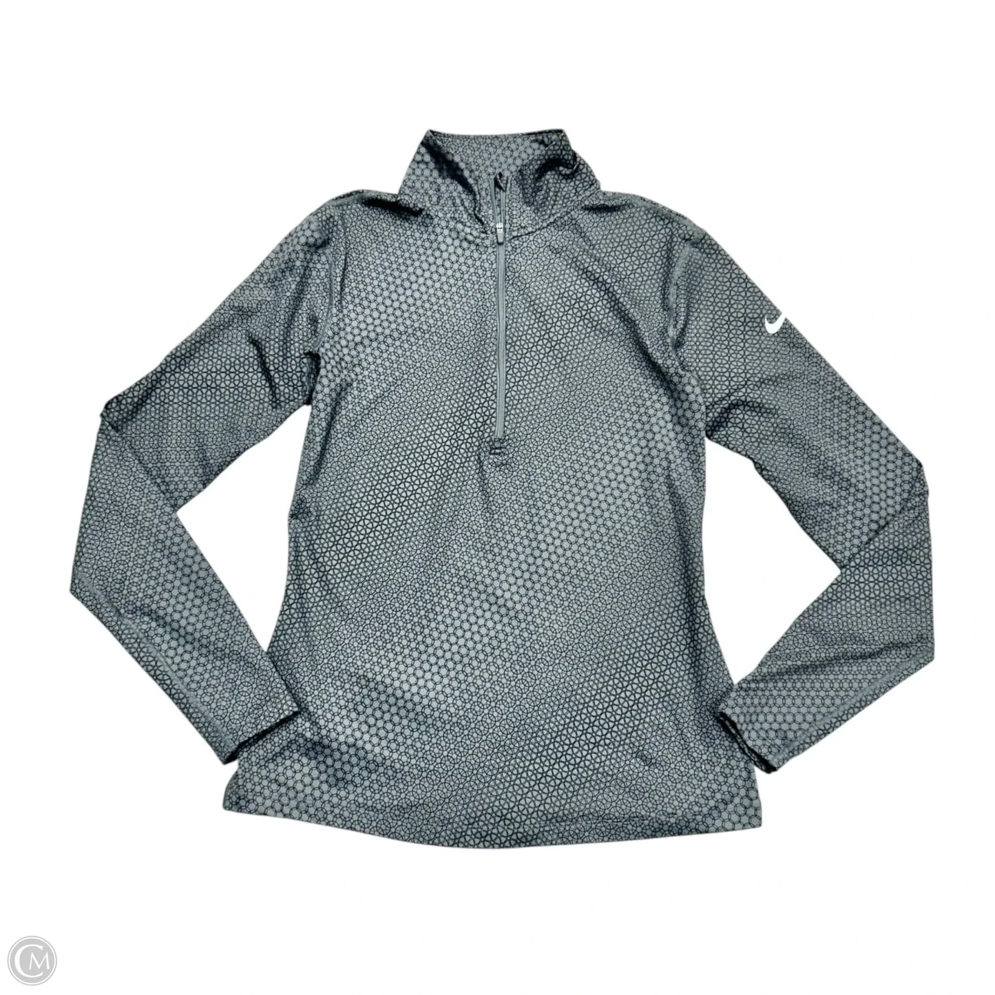 Athletic Jacket By Nike In Grey, Size: L