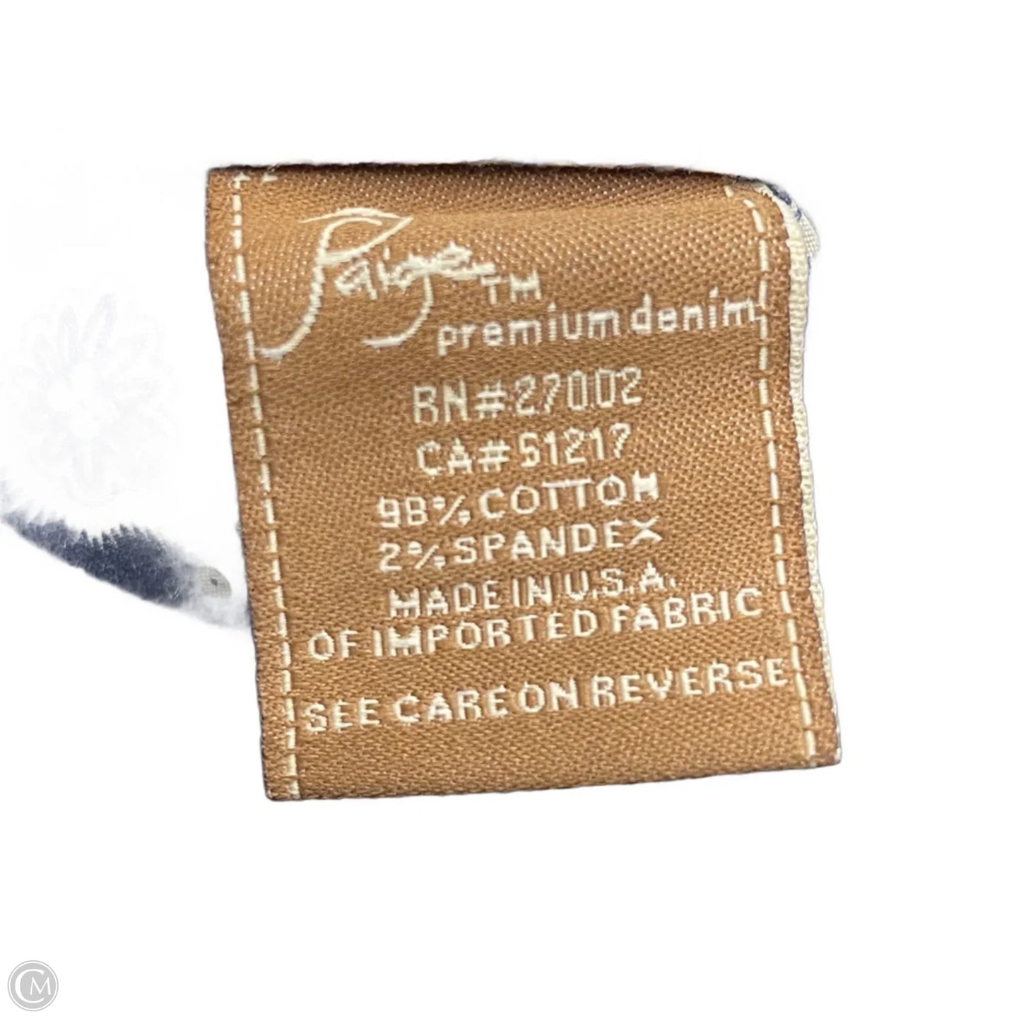 Jeans Boot Cut By Paige In Blue Denim, Size: 4