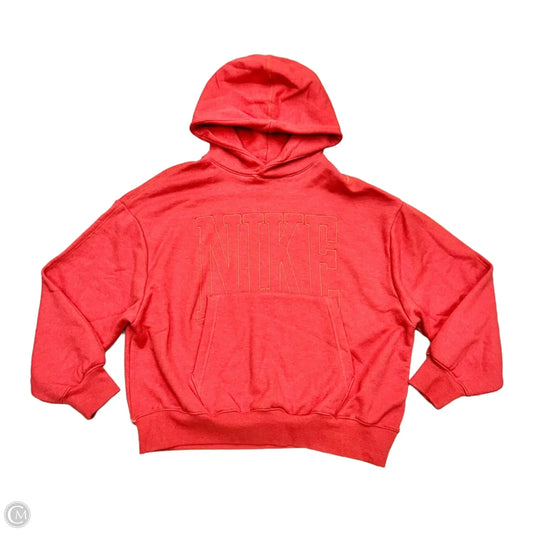 Sweatshirt Hoodie By Nike In Red, Size: S