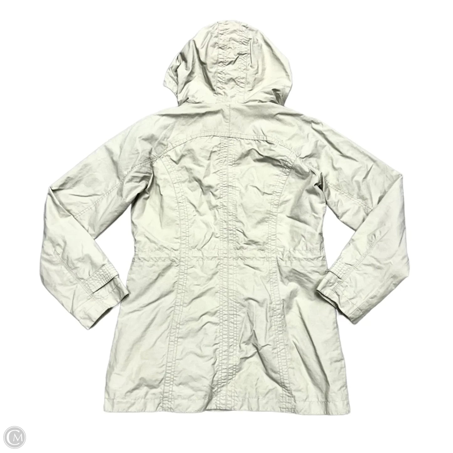 Jacket Windbreaker By Eddie Bauer In Cream, Size: S