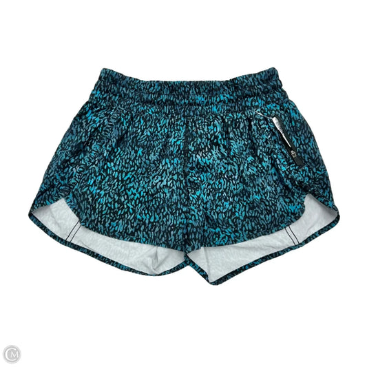 Athletic Shorts By Lululemon In Black & Blue, Size: M