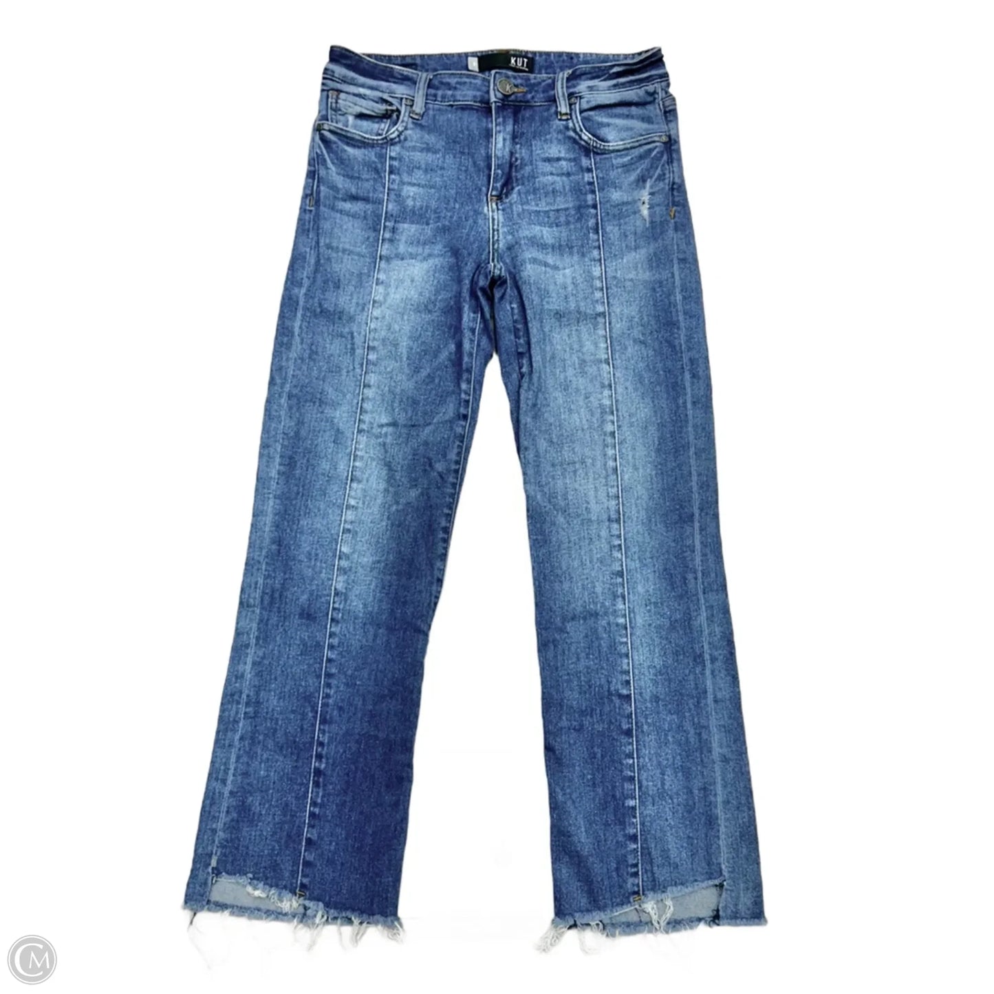 Jeans Flared By Kut In Blue Denim, Size: 0
