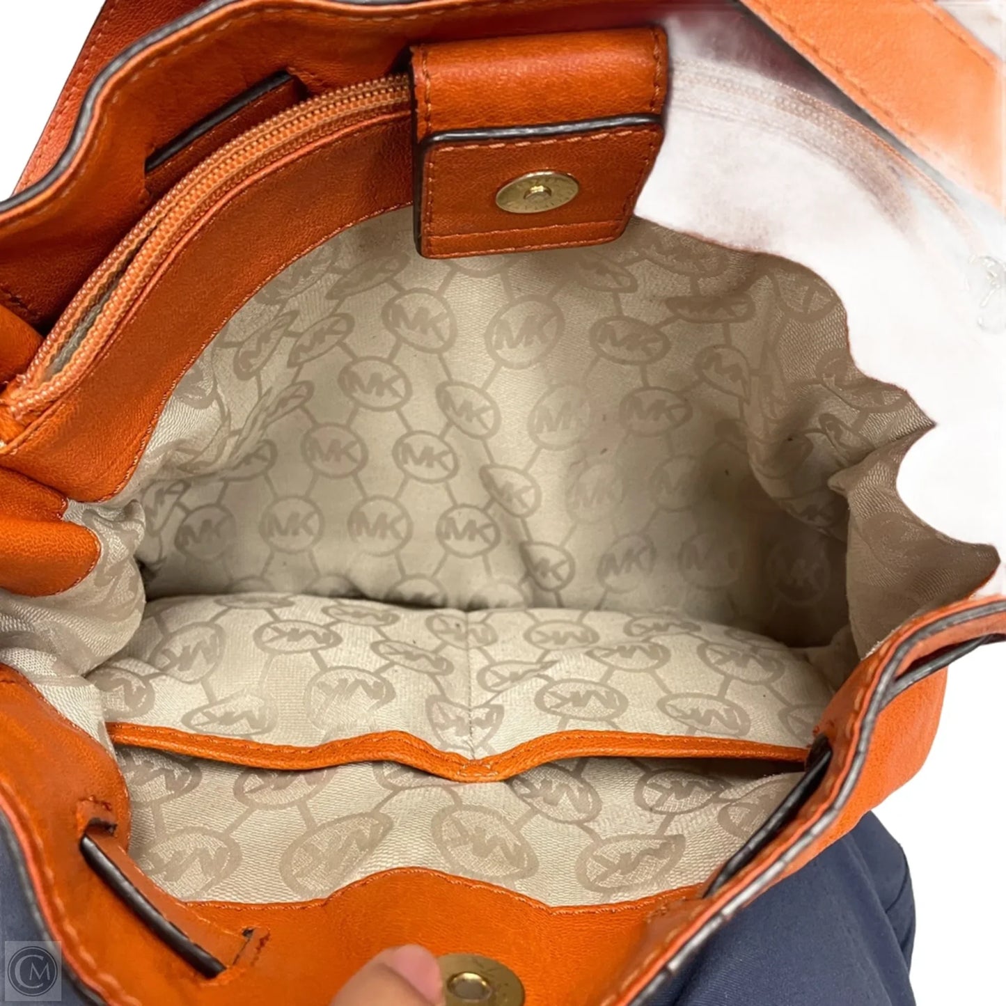 Handbag Leather By Michael By Michael Kors, Size: Large