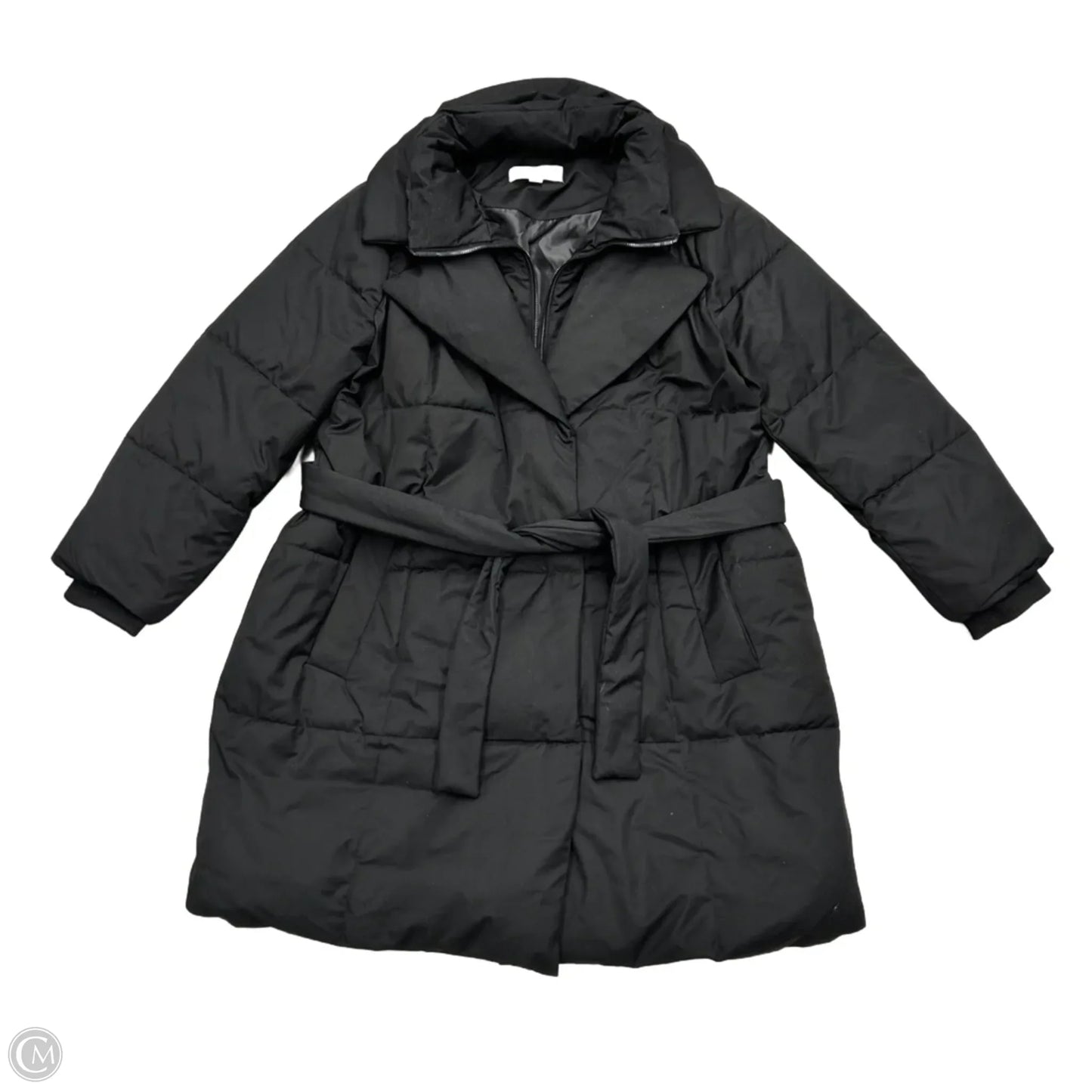 Coat Puffer & Quilted By Anne Klein In Black, Size: Xl