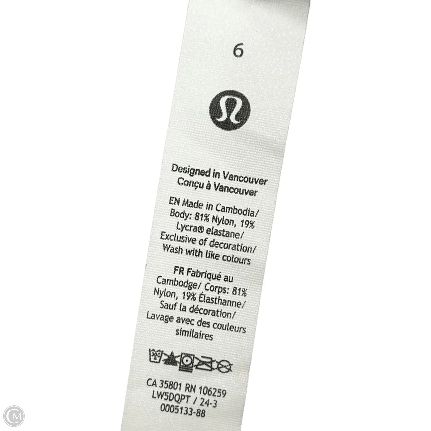 Athletic Leggings By Lululemon In Navy, Size: 6