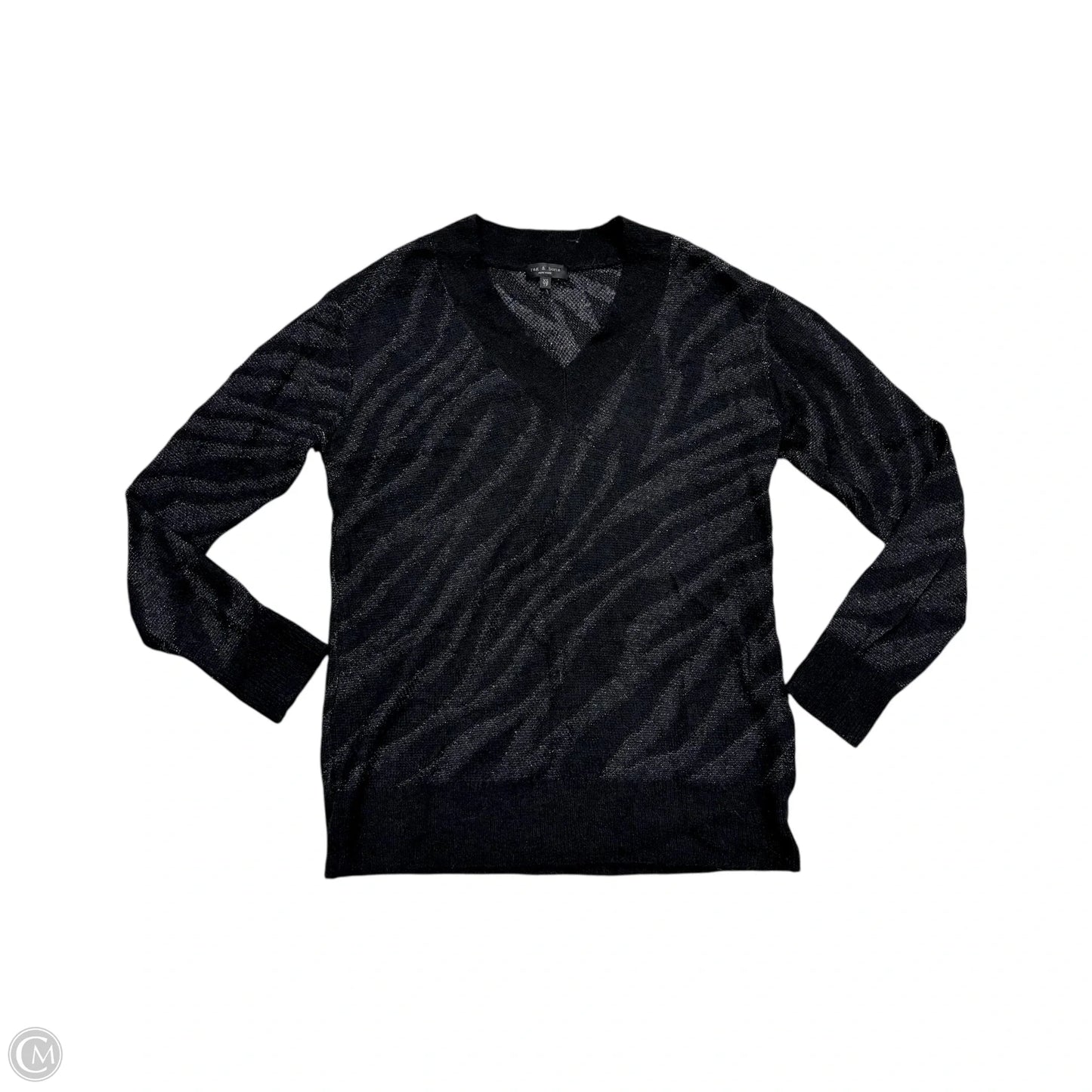 Top Long Sleeve By Rag And Bone In Black, Size: Xs