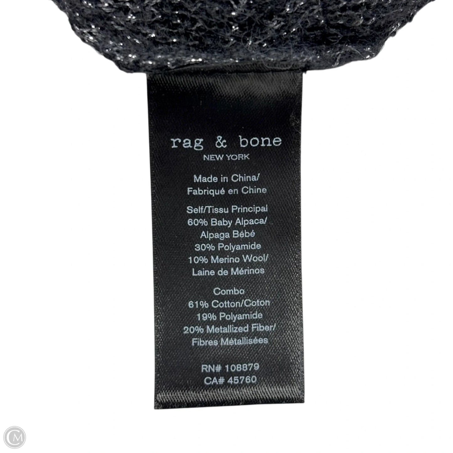 Top Long Sleeve By Rag And Bone In Black, Size: Xs