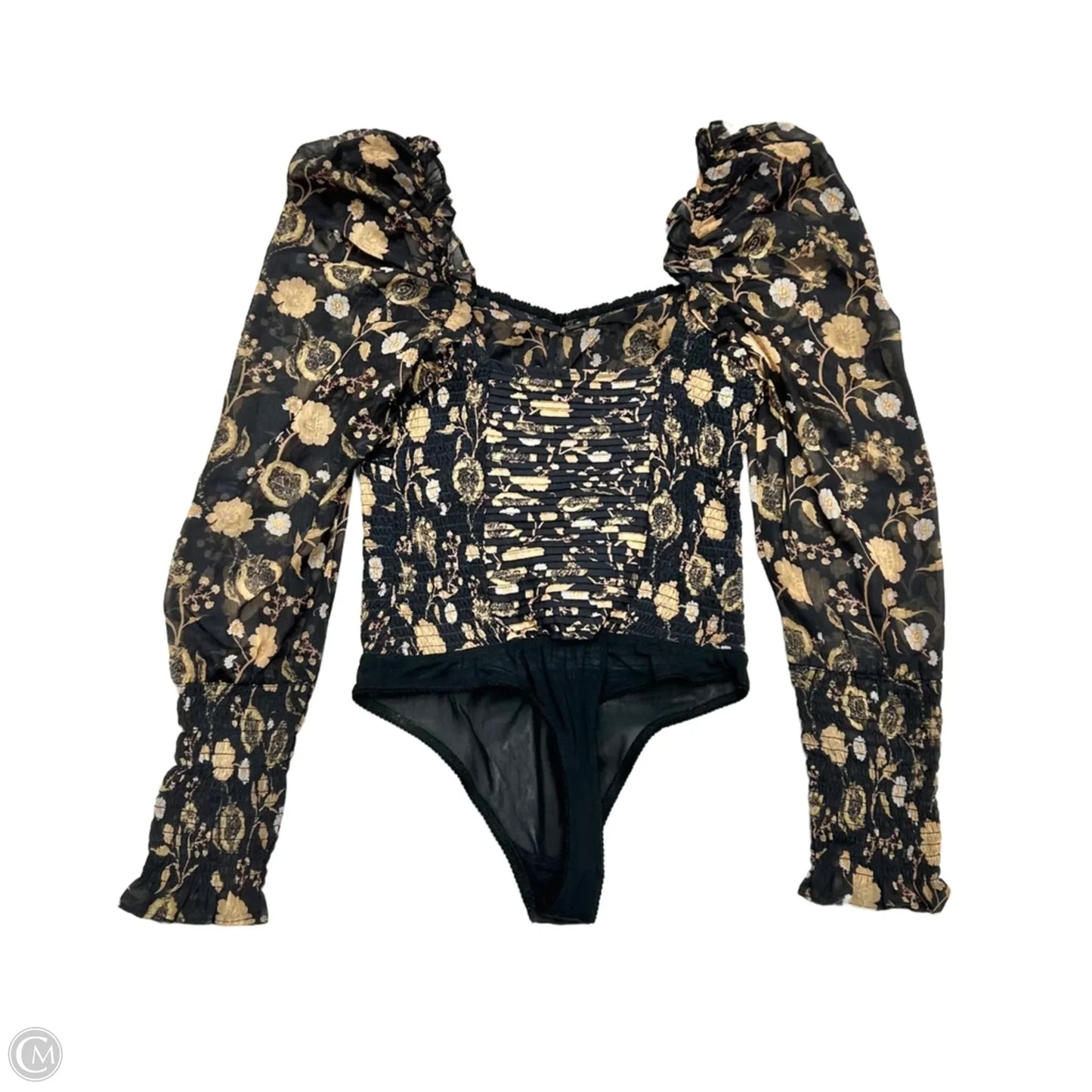 Bodysuit By Free People In Black & Tan, Size: S