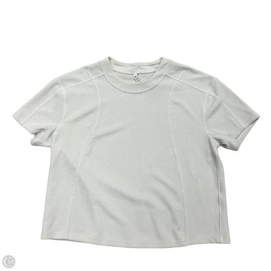 Athletic Top Short Sleeve By Lululemon In Cream, Size: M
