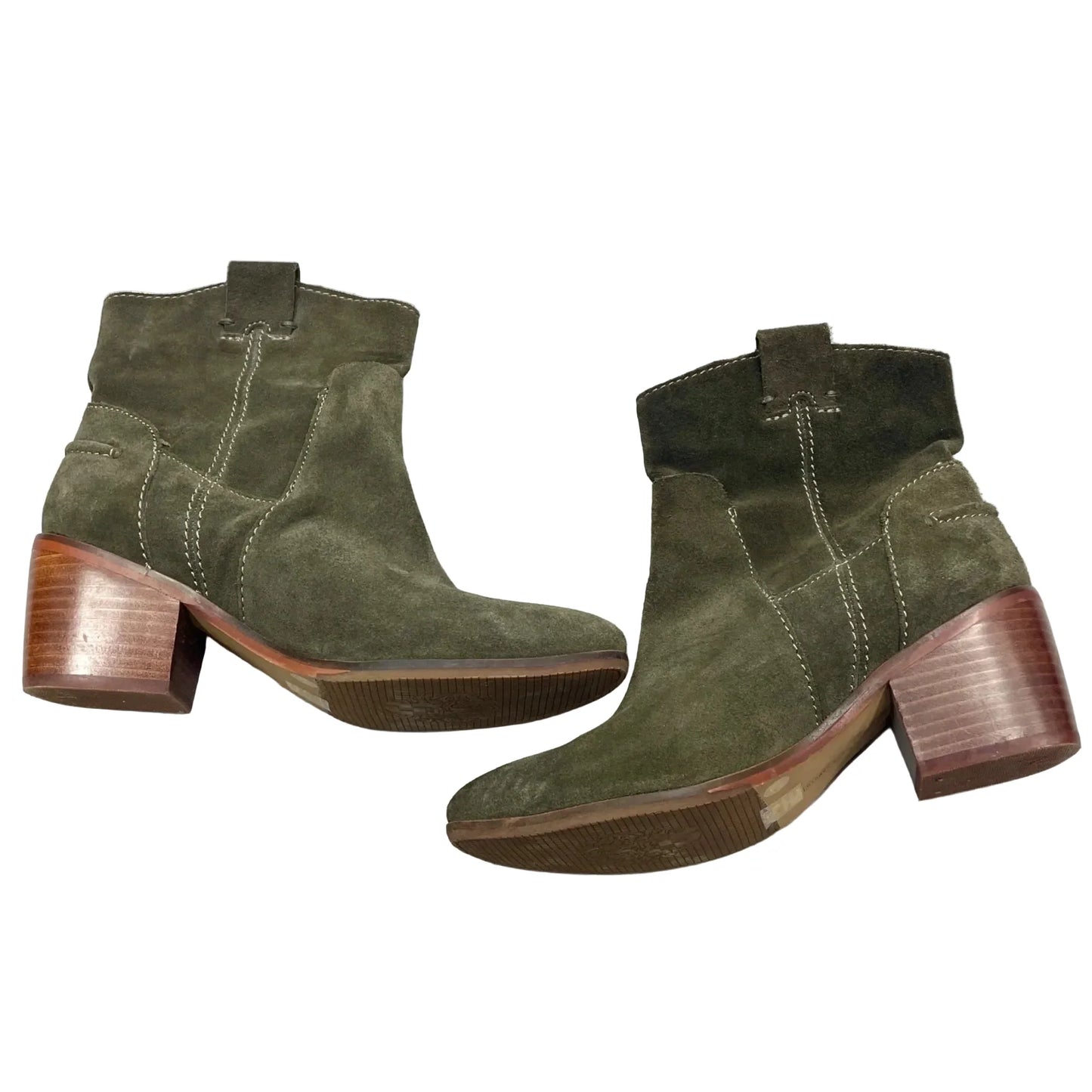 Boots Ankle Heels By Vince Camuto In Green, Size: 8