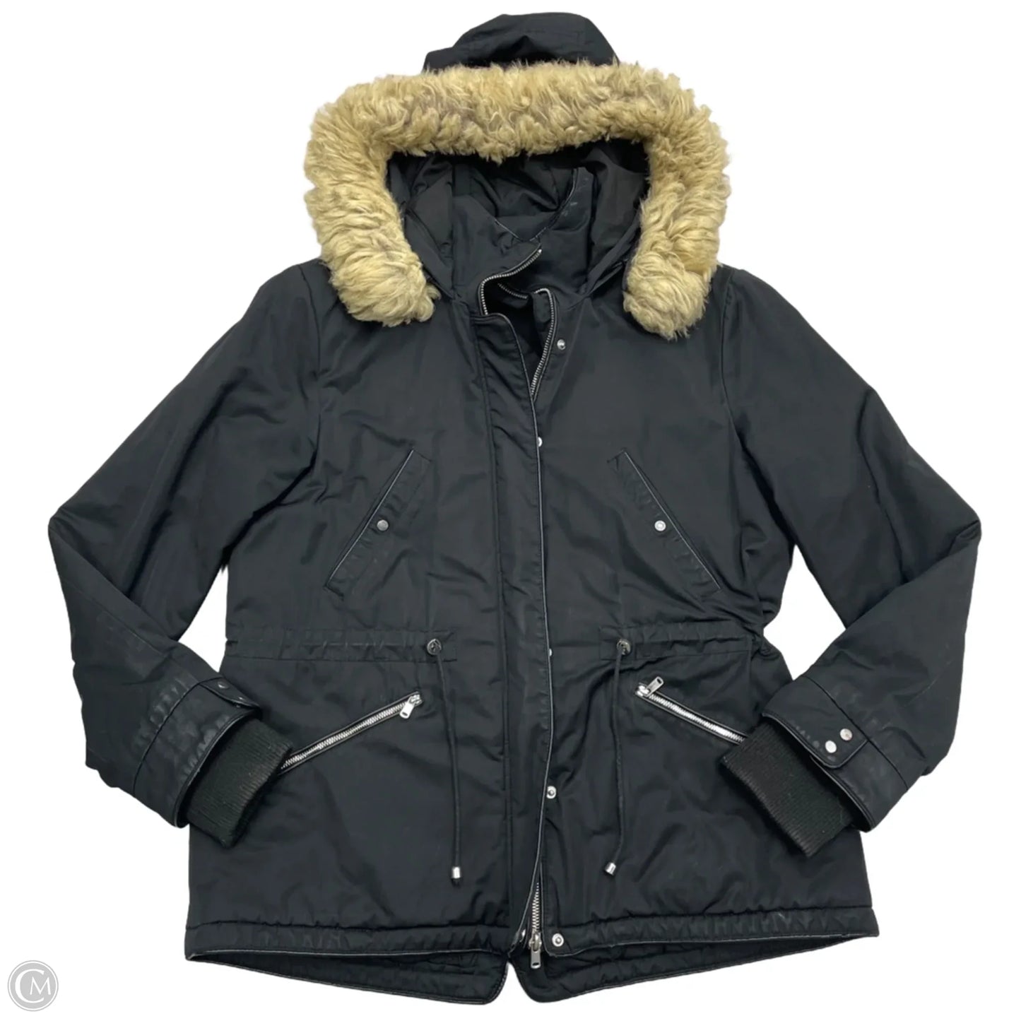Coat Puffer & Quilted By Zara In Black, Size: L