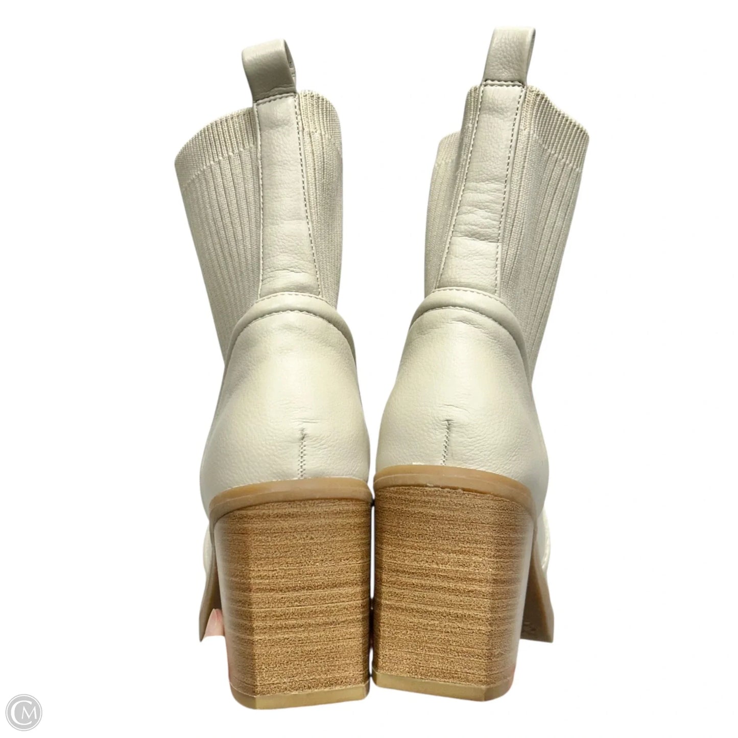 Boots Mid-calf Heels By Bare Traps In White, Size: 8