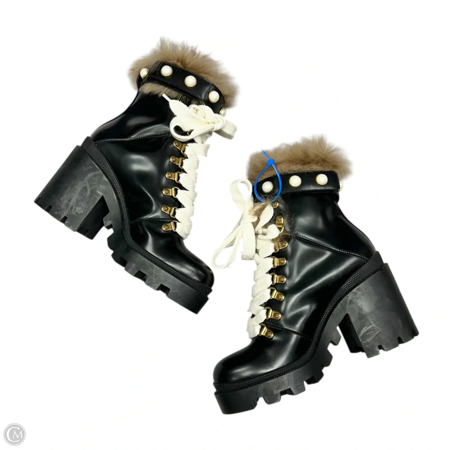 Boots Luxury Designer By Gucci In Black, Size: 7