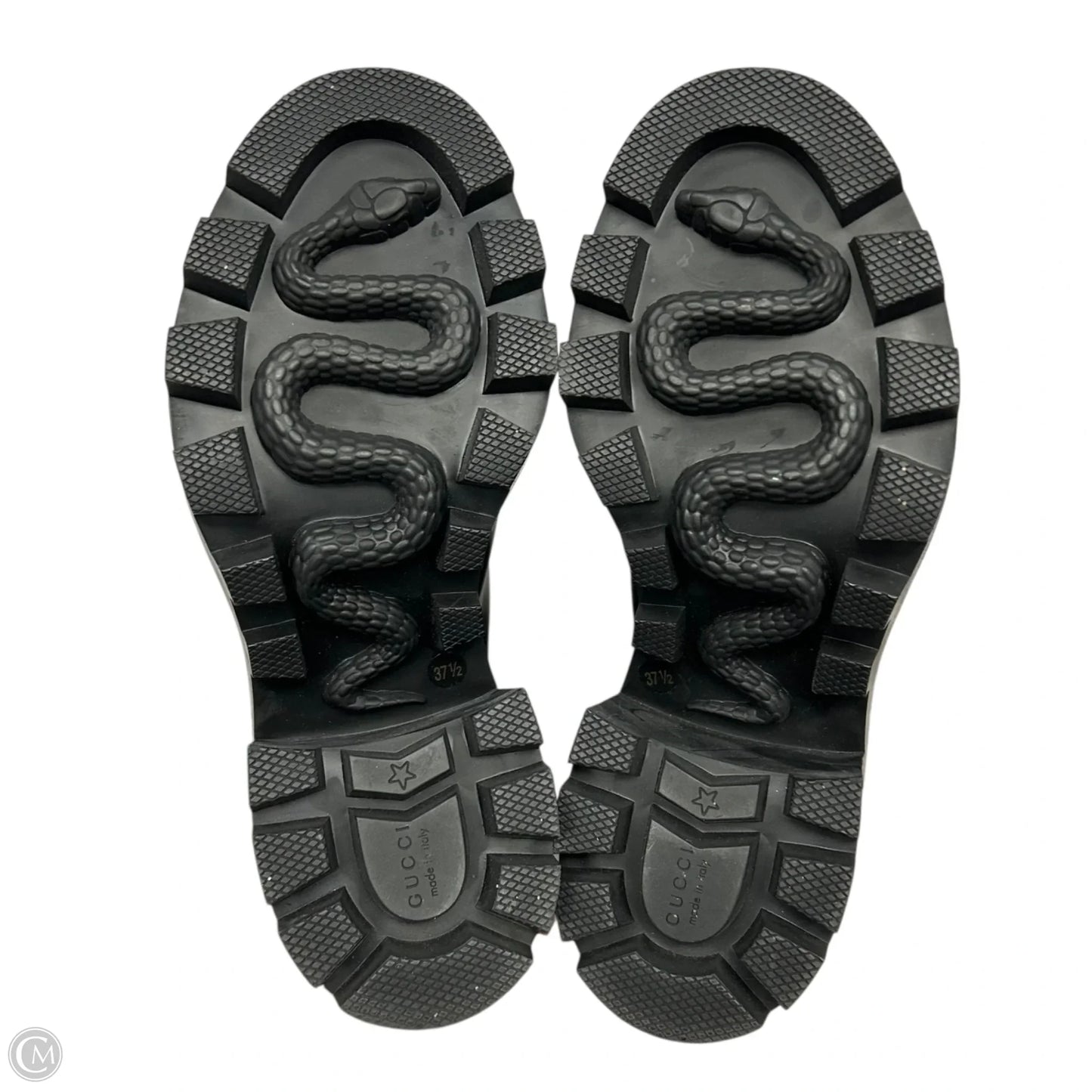 Boots Luxury Designer By Gucci In Black, Size: 7