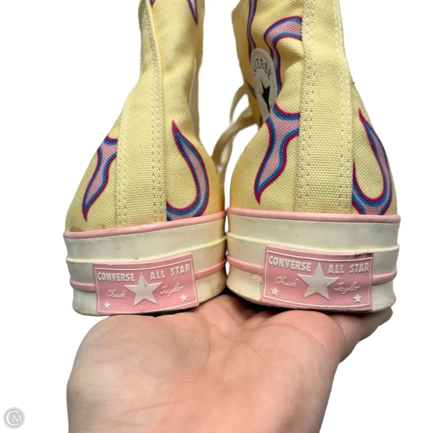 Shoes Sneakers By Converse In Pink & Yellow, Size: 10