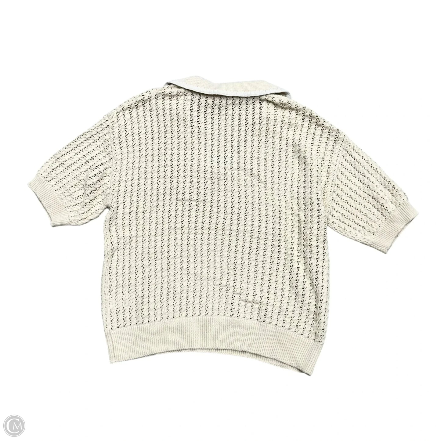 Sweater Short Sleeve By Elie Tahari In Tan, Size: L