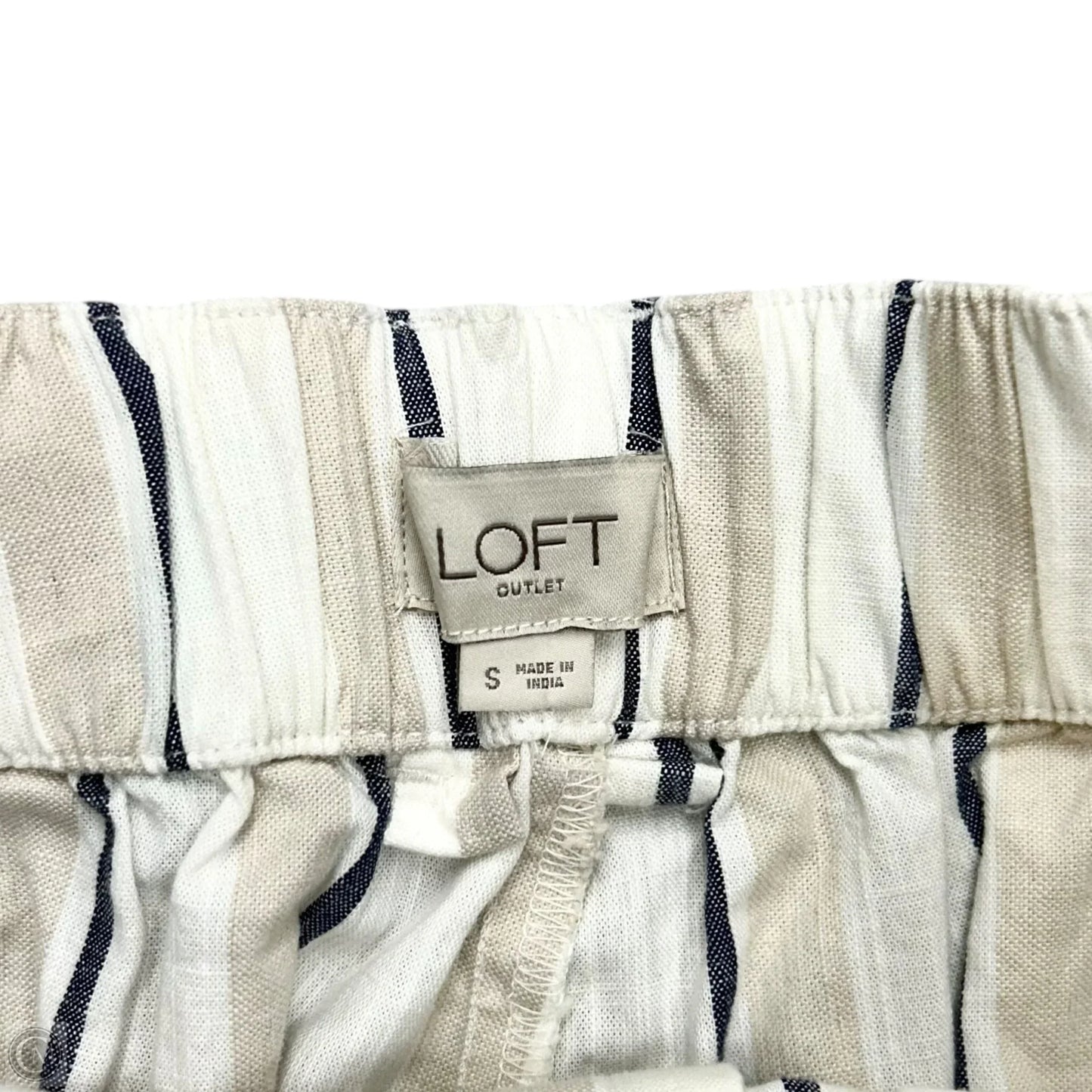 Shorts By Loft In Tan & White, Size: S
