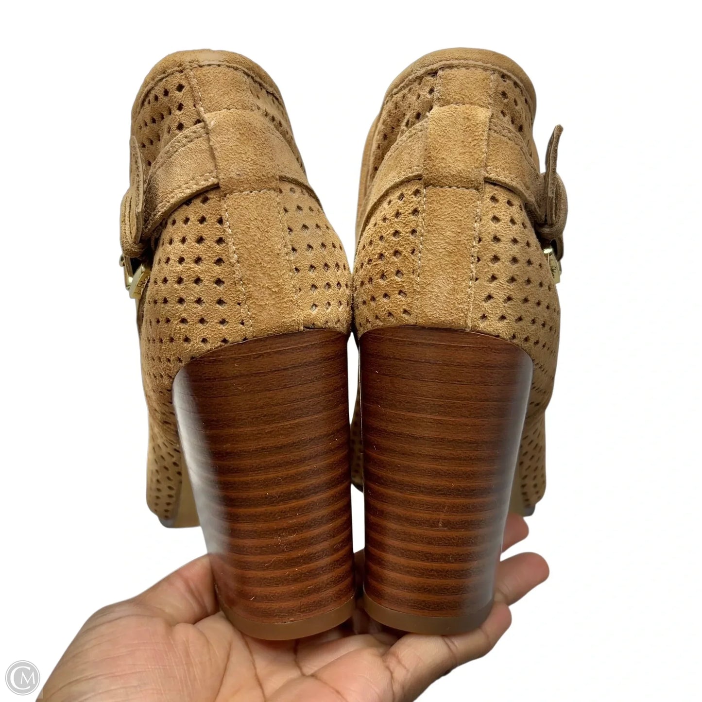 Boots Leather By Sam Edelman In Tan, Size: 6.5