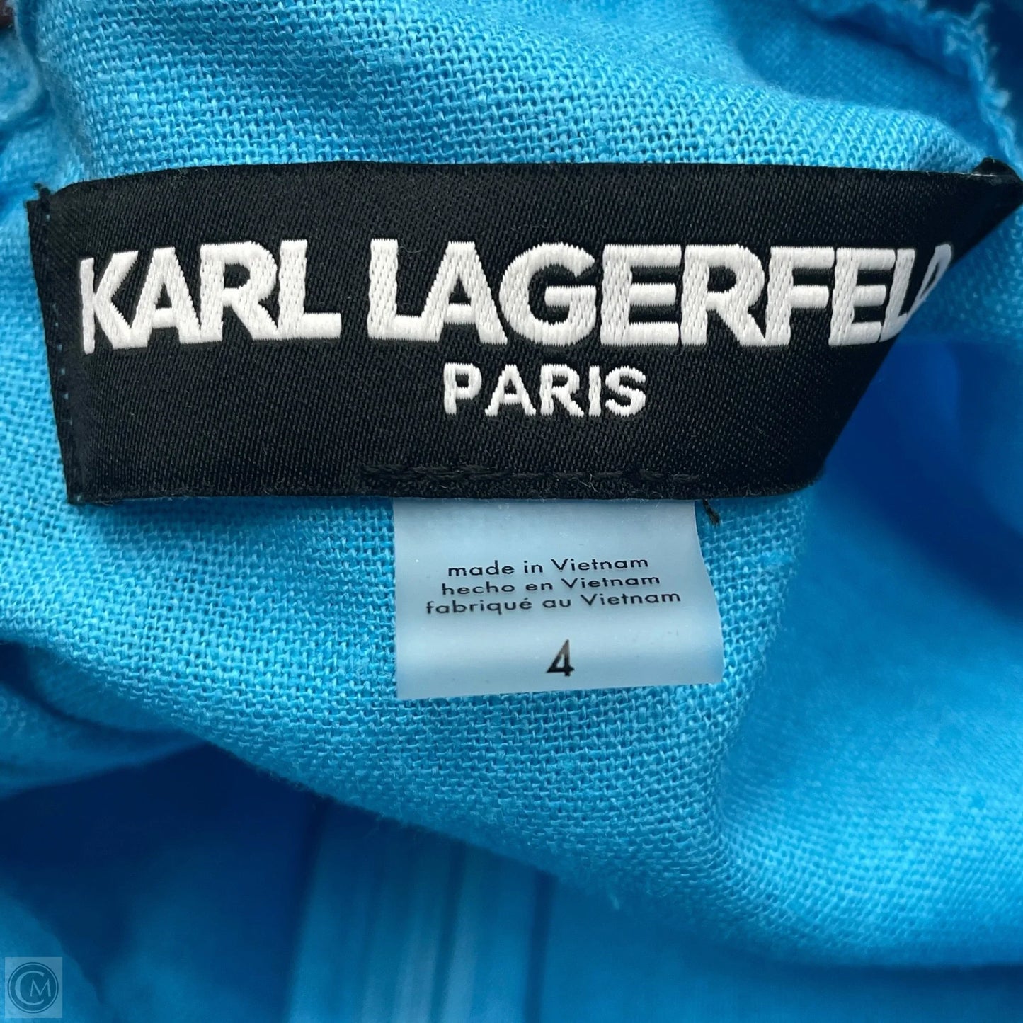 Dress Designer By Karl Lagerfeld In Blue, Size: 4