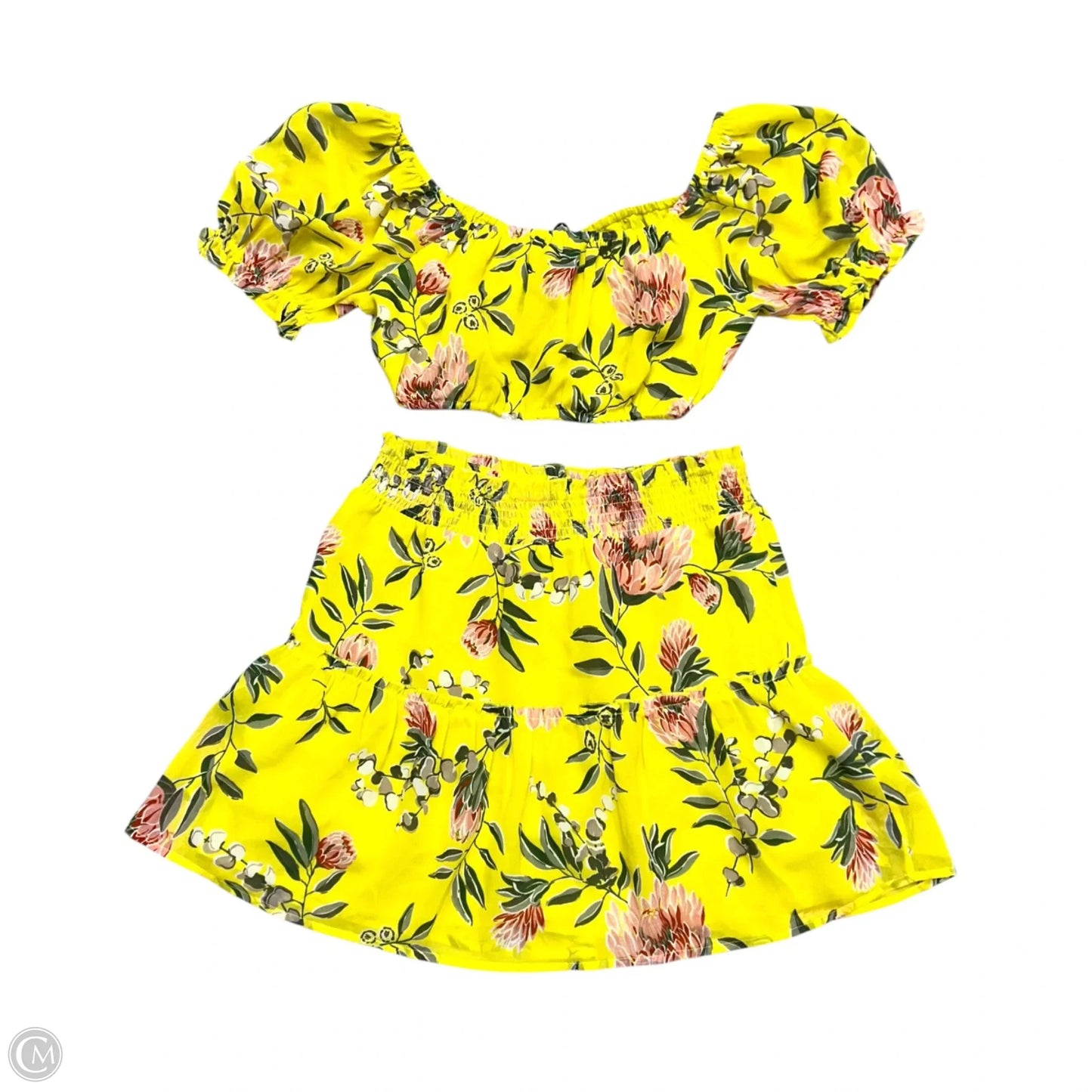 Skirt Set 2pc By Rahi In Yellow, Size: M