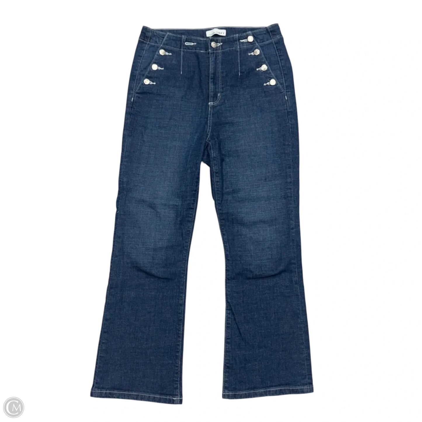 Jeans Boot Cut By Loft In Blue Denim, Size: 6