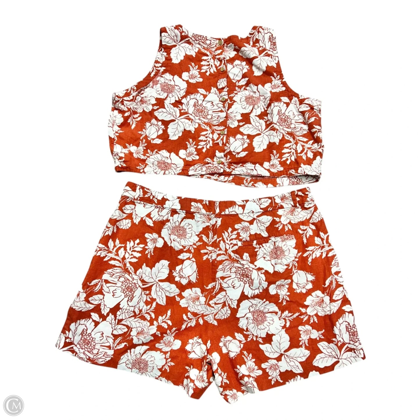 Shorts Set By Old Navy In Orange & White, Size: Xl