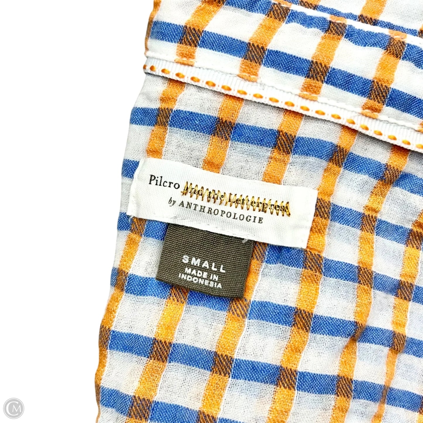 Top Short Sleeve By Pilcro In Blue & Orange, Size: S