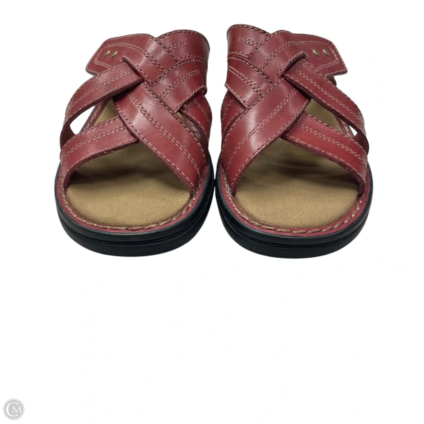Sandals Heels Block By Clarks In Red, Size: 9