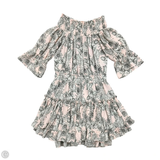 Dress Designer By Misa In Grey & Pink, Size: Xs