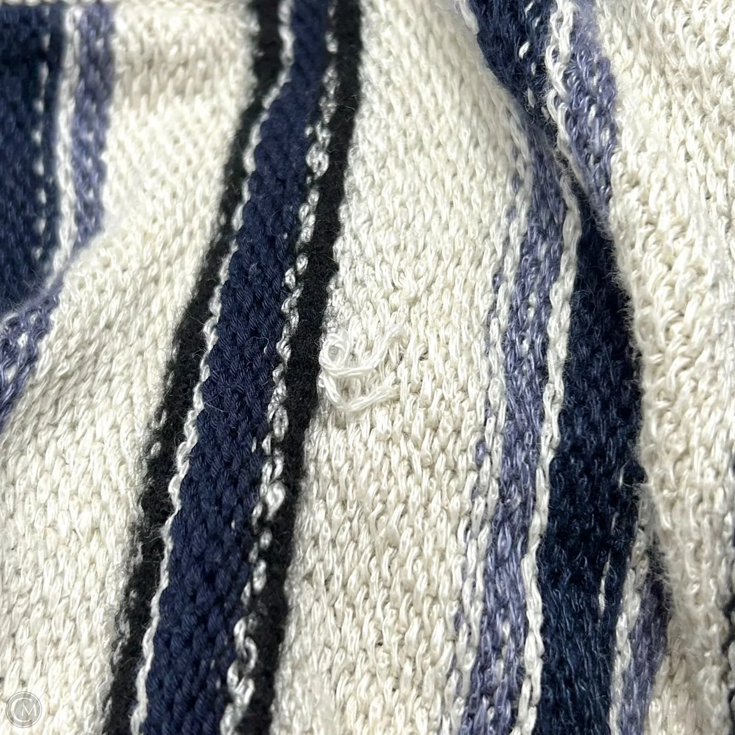 Sweatshirt Designer By Tory Burch In Blue & Cream, Size: Xs
