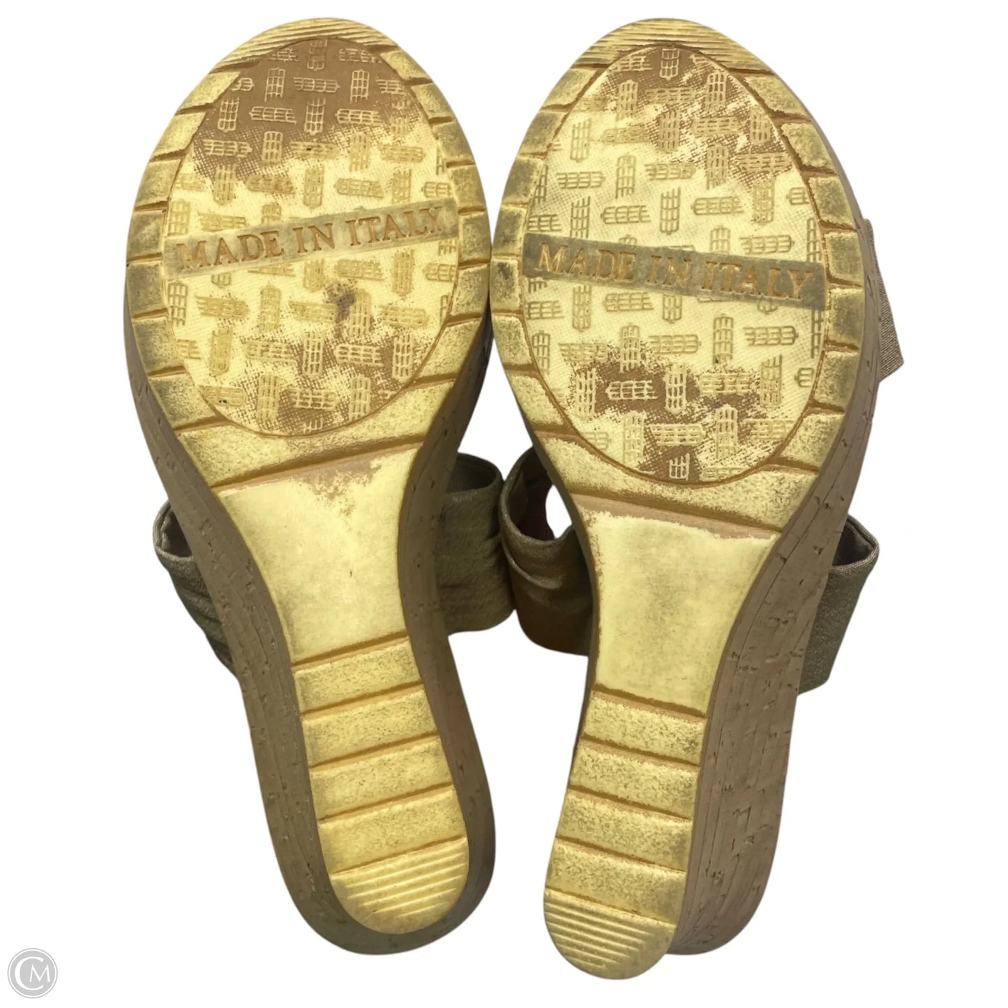 Sandals Heels Block By Korks In Tan, Size: 6