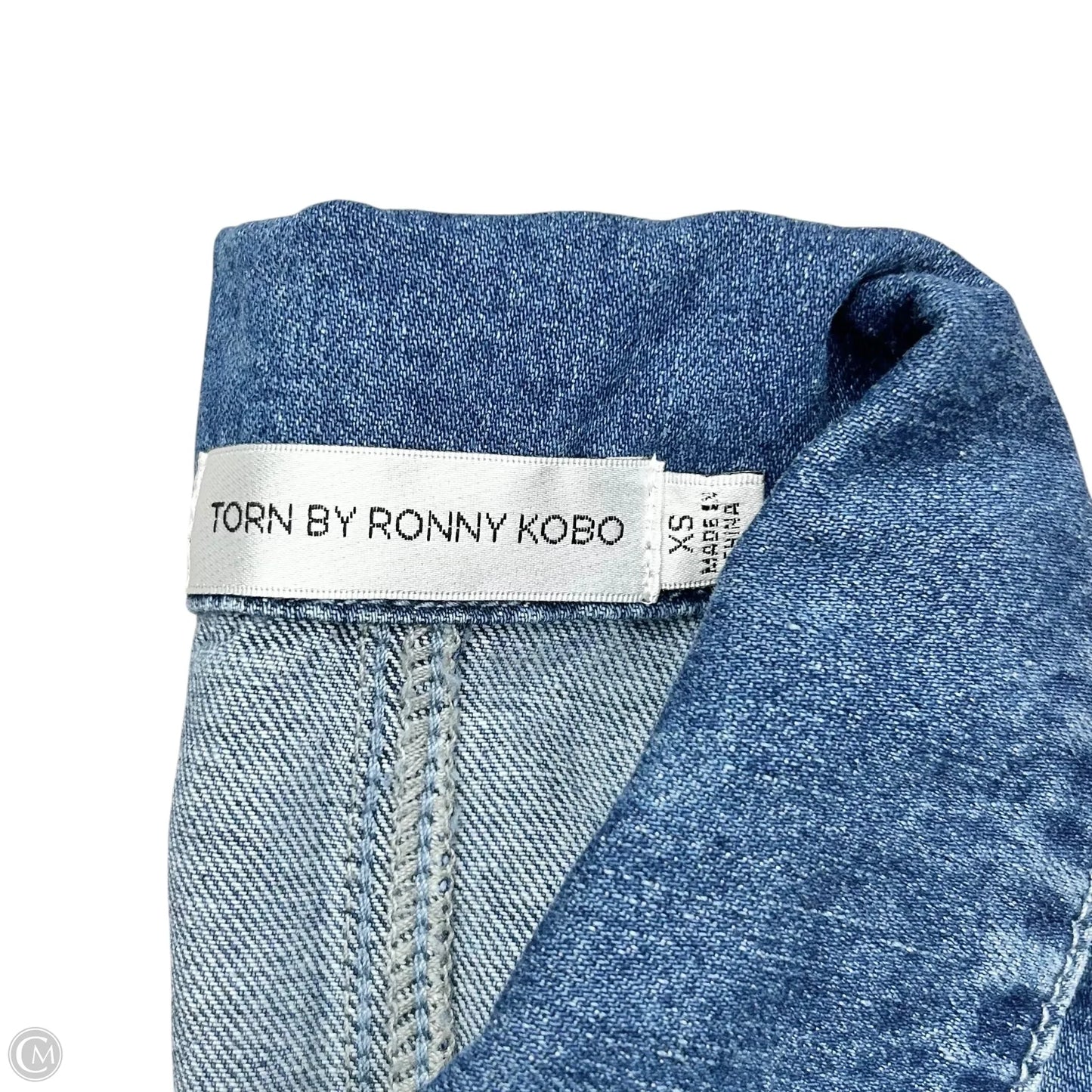 Top Long Sleeve By Torn By Ronny Kobo In Blue Denim, Size: Xs
