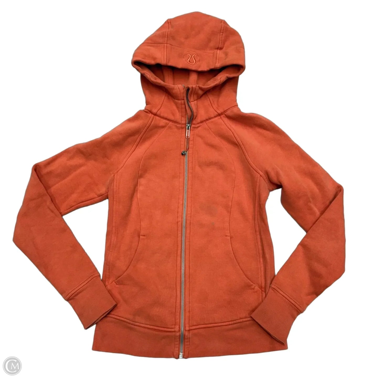 Athletic Jacket By Lululemon In Orange, Size: S