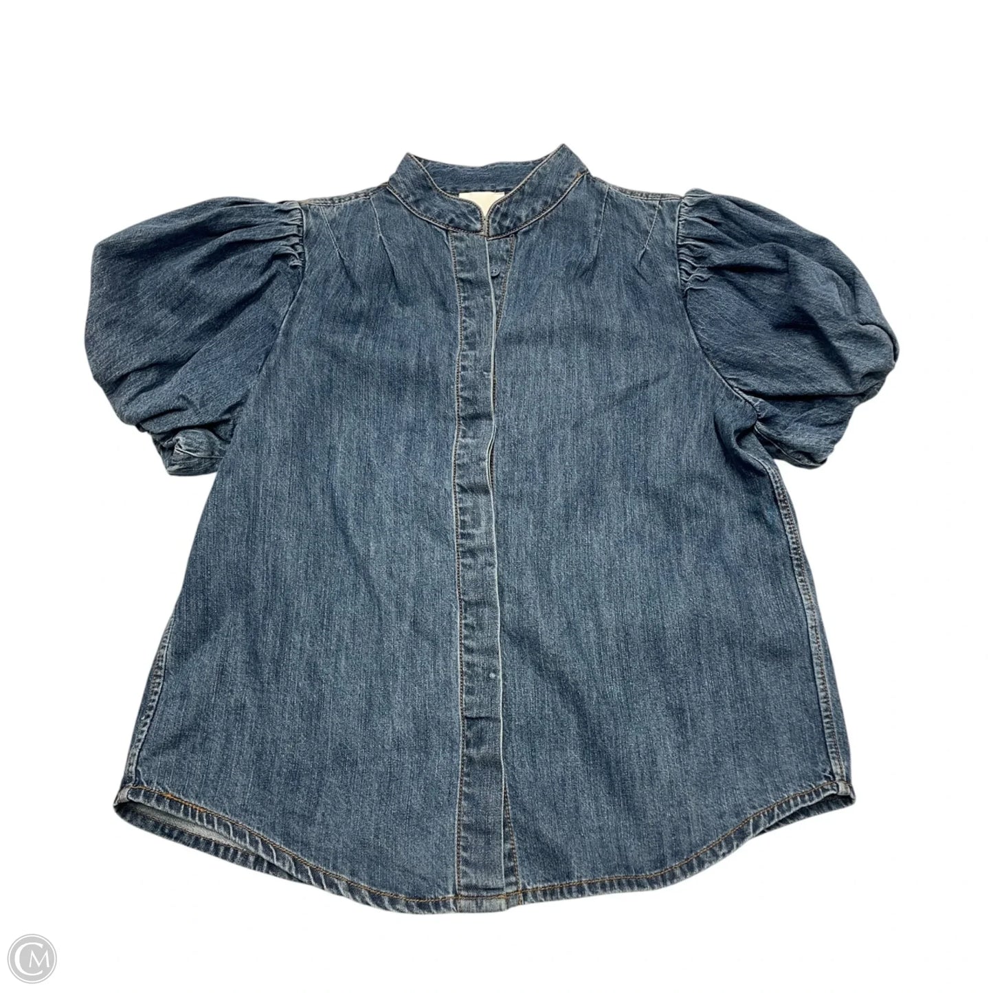 Top Short Sleeve By Industry In Blue Denim, Size: S