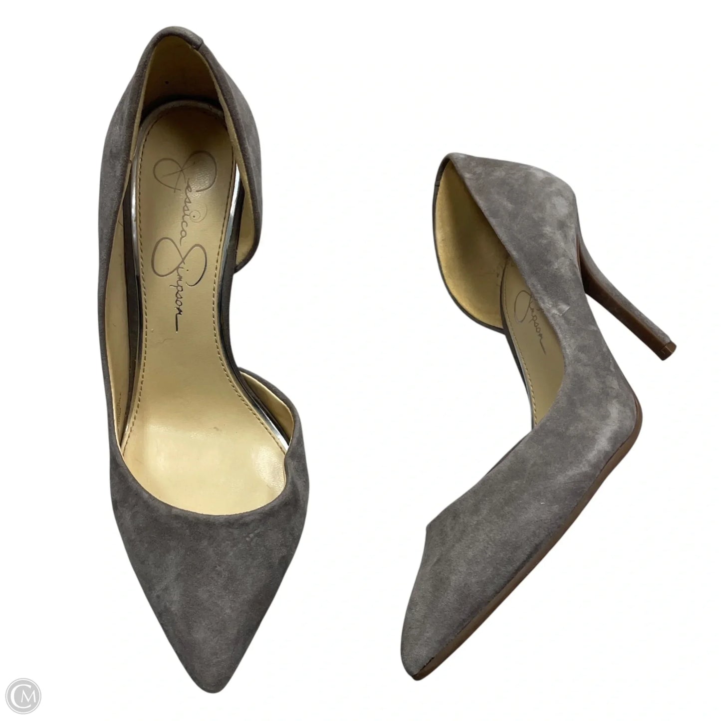 Shoes Heels Kitten By Jessica Simpson In Grey, Size: 7.5