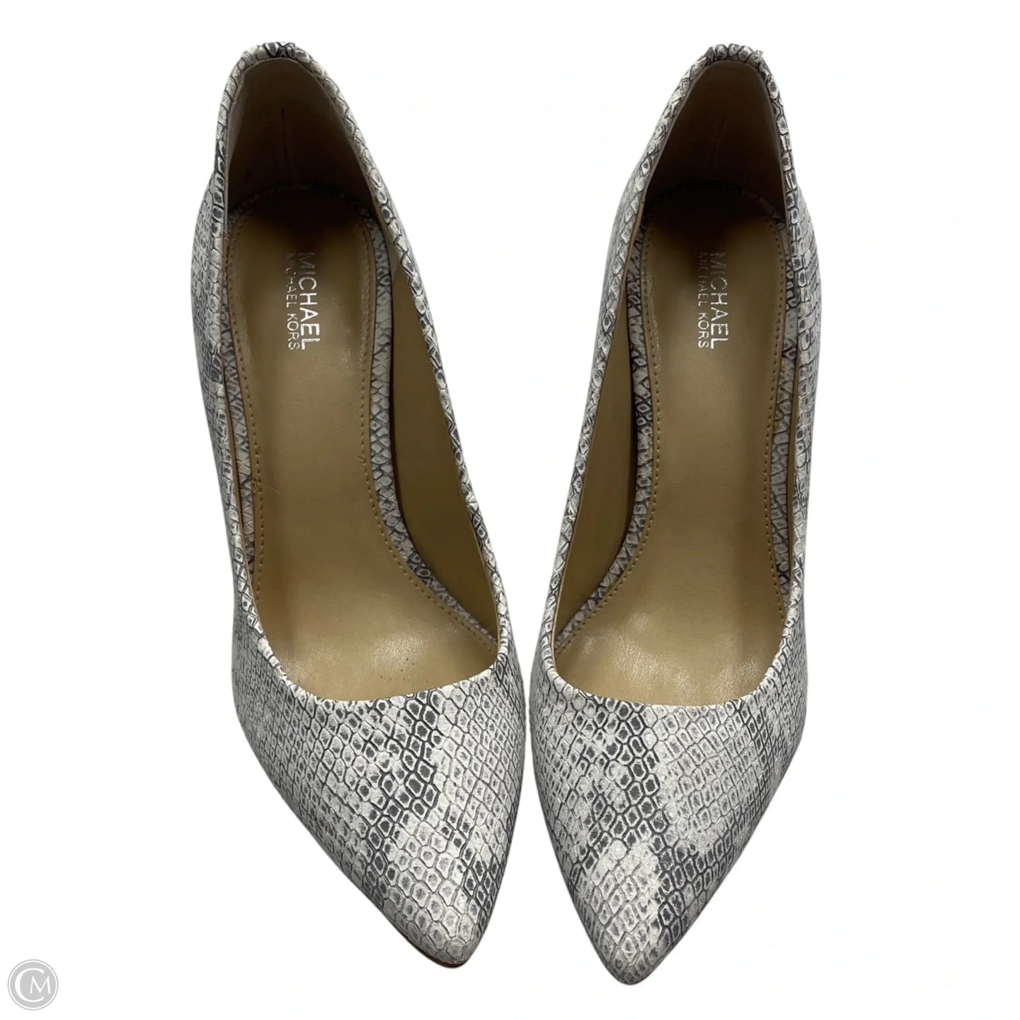 Shoes Heels Stiletto By Michael By Michael Kors In Grey & White, Size: 7.5