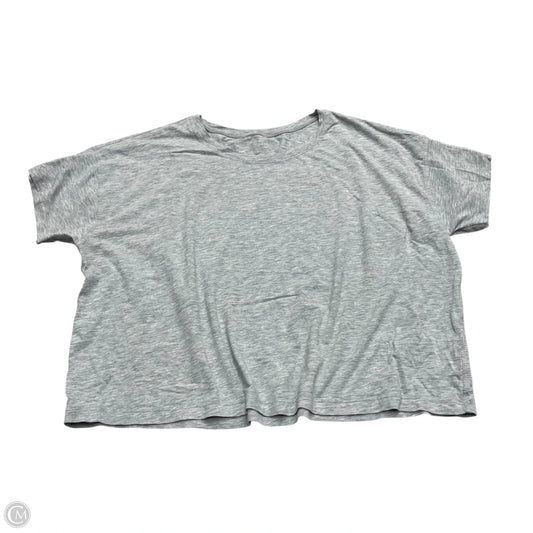 Athletic Top Short Sleeve By Lululemon In Grey, Size: L