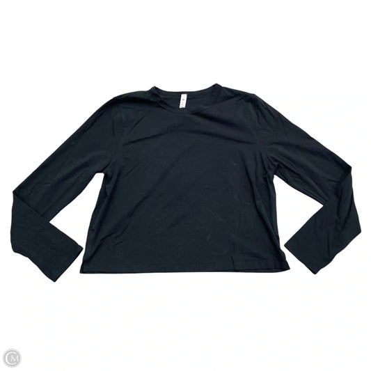 Athletic Top Long Sleeve Collar By Lululemon In Black, Size: M