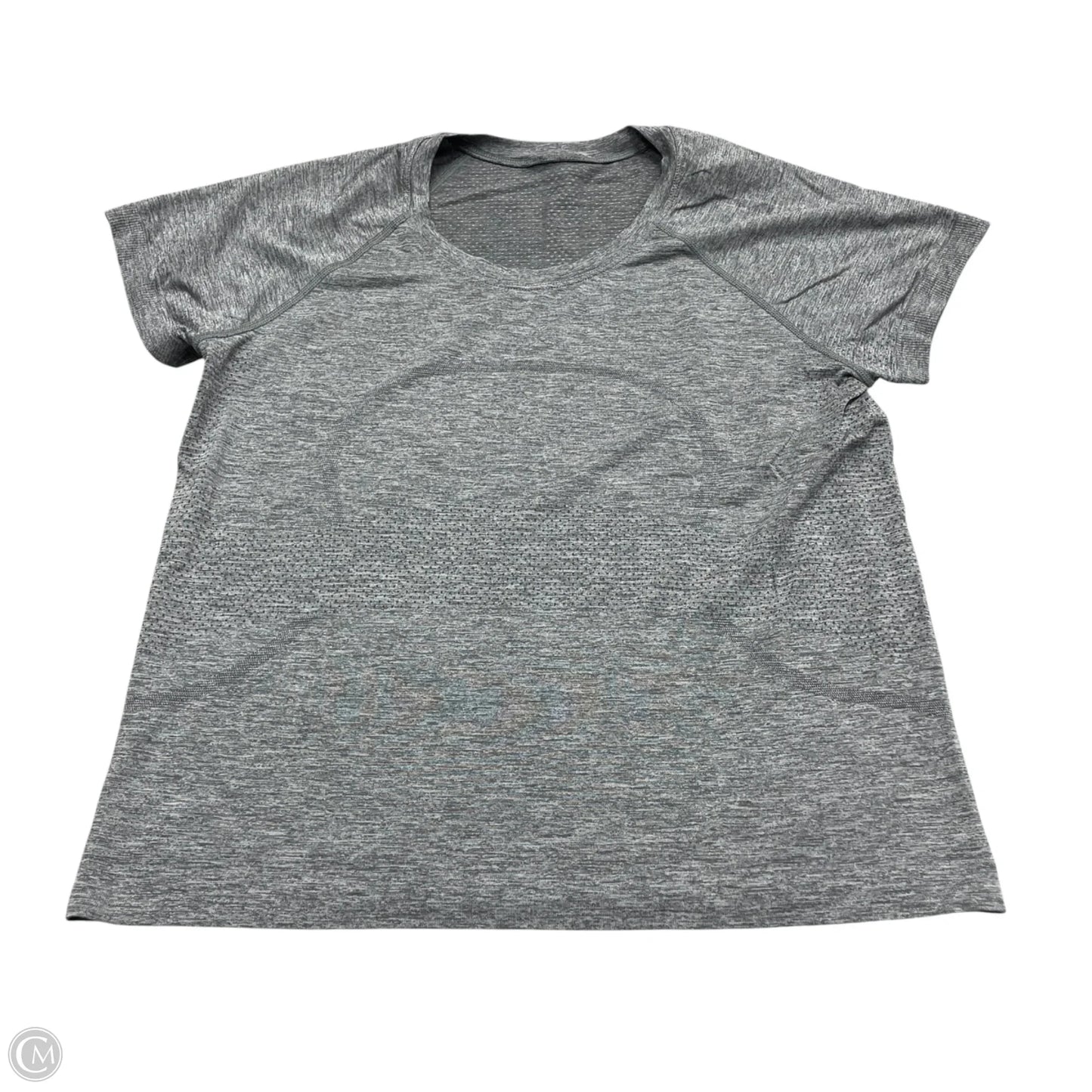 Athletic Top Short Sleeve By Lululemon In Grey, Size: M