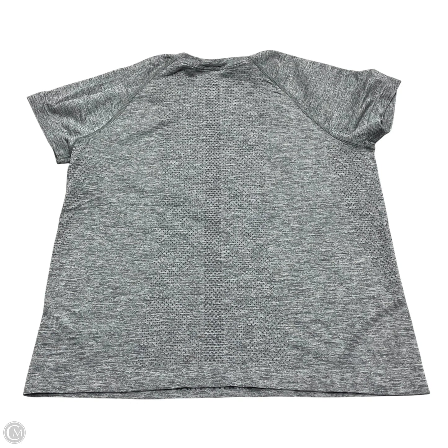 Athletic Top Short Sleeve By Lululemon In Grey, Size: M