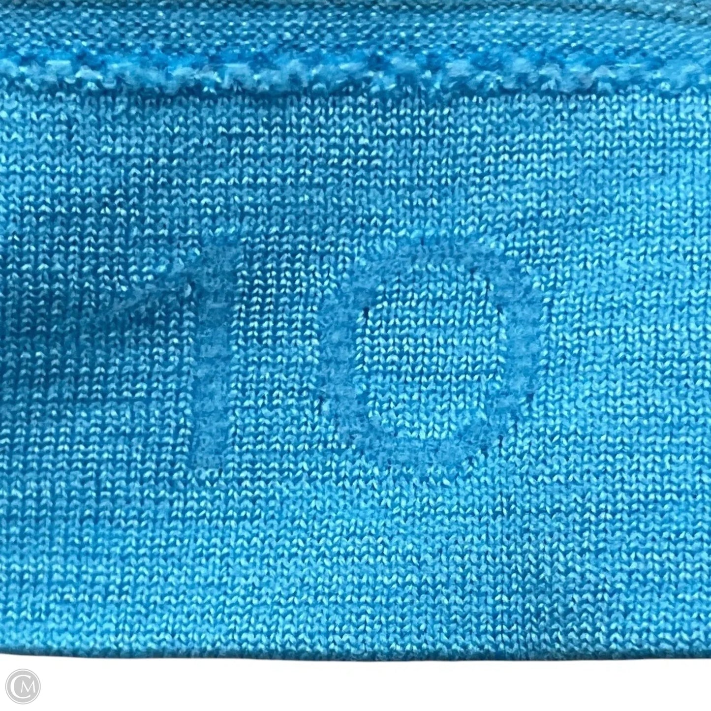 Athletic Top Long Sleeve Collar By Lululemon In Blue, Size: M