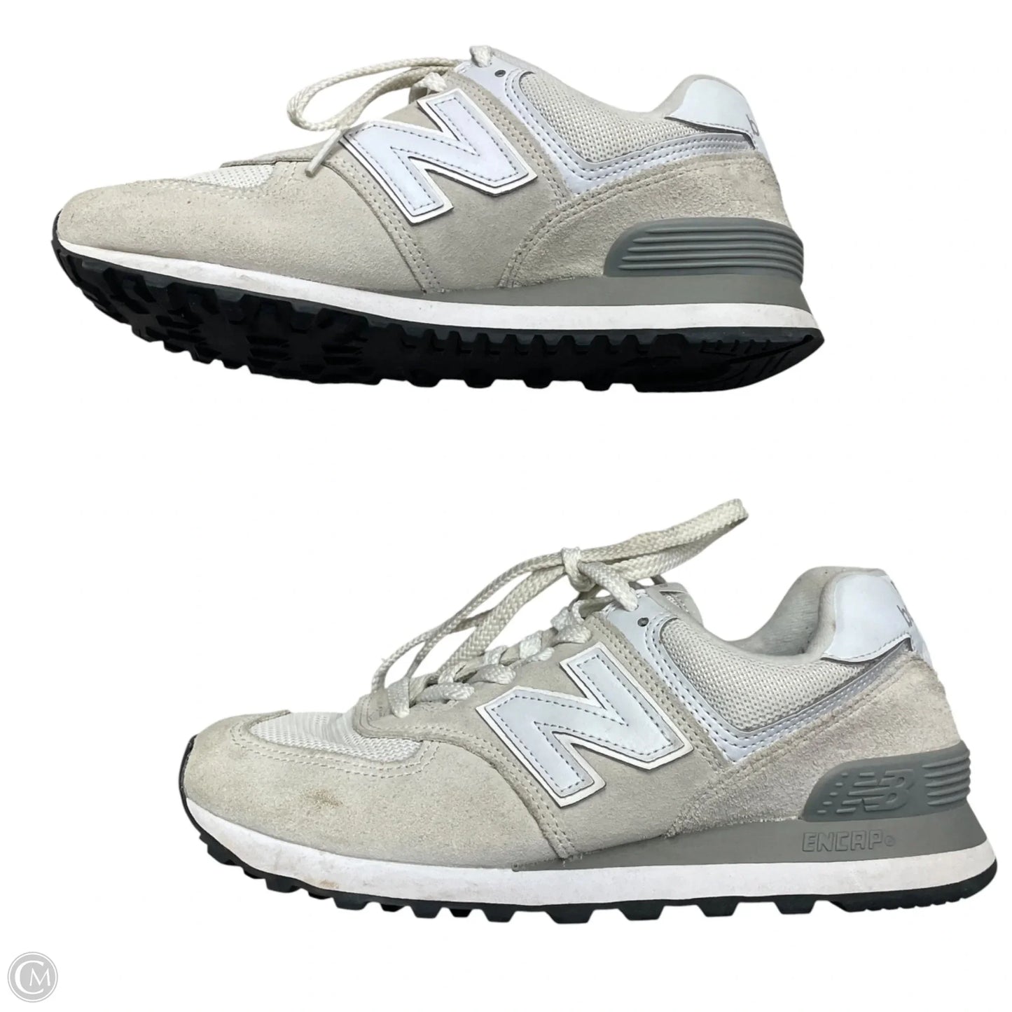Shoes Sneakers By New Balance In Grey & White, Size: 8.5