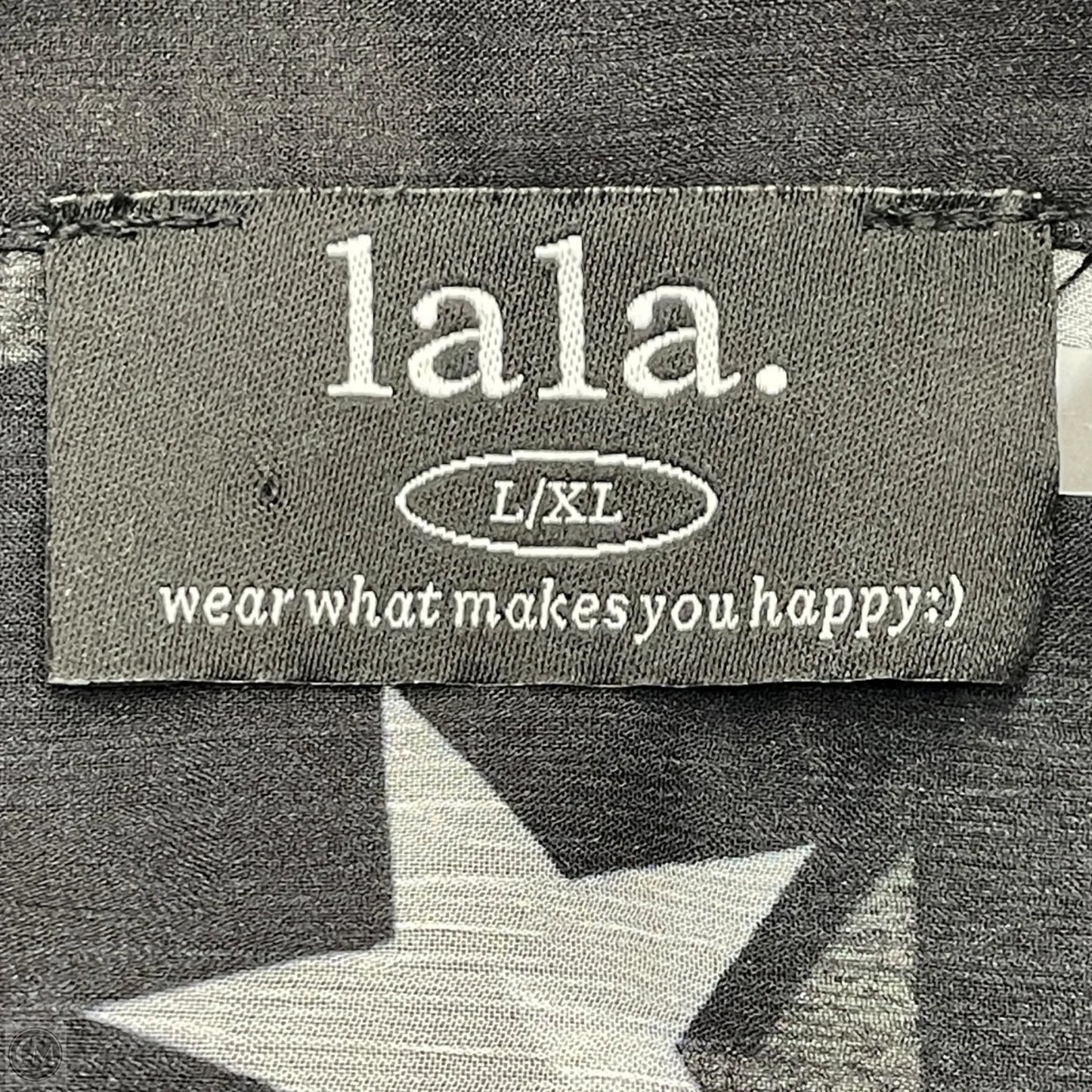 Top Long Sleeve By Lala In Black & White, Size: L/Xl