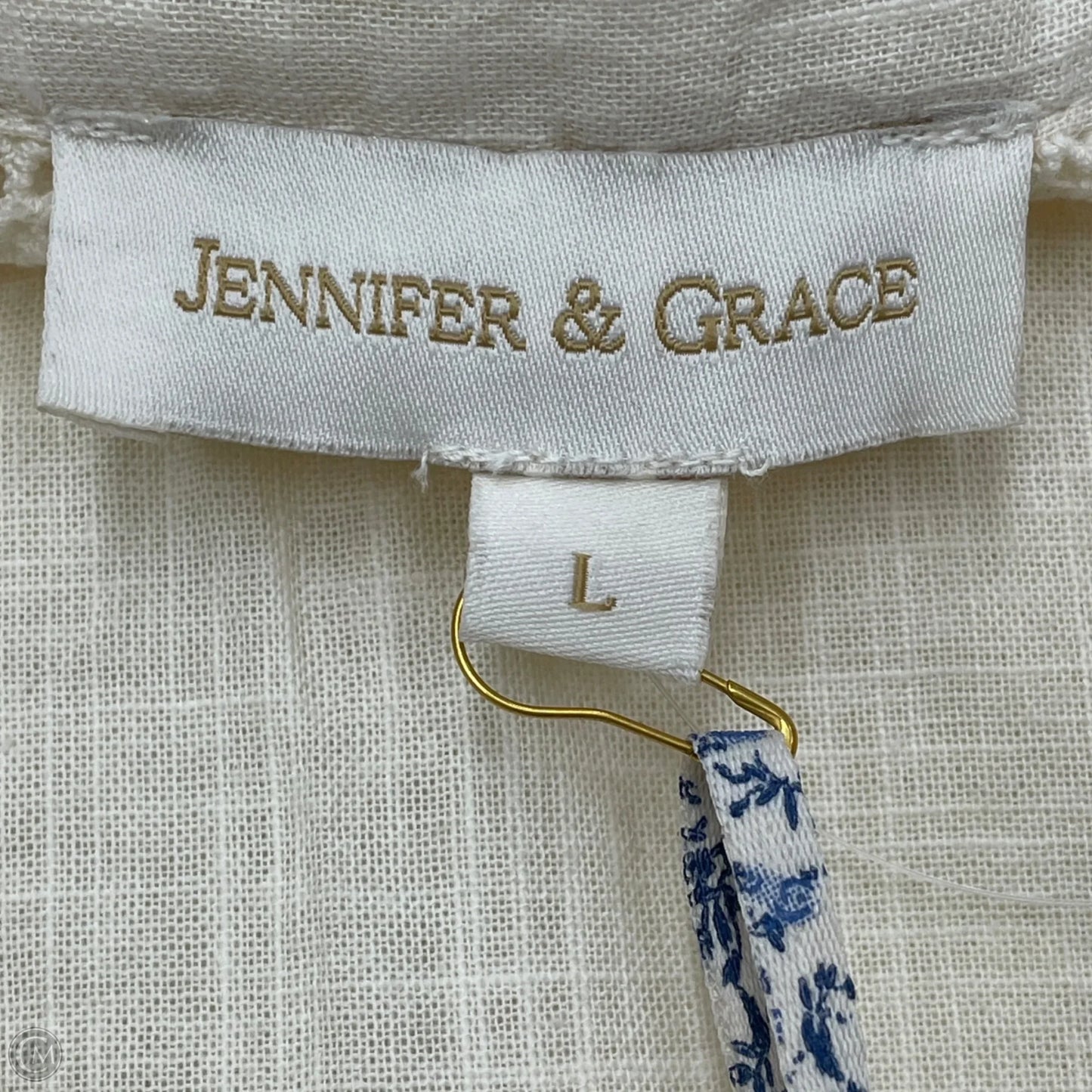 Top Long Sleeve By Jennifer & Grace In Cream, Size: L