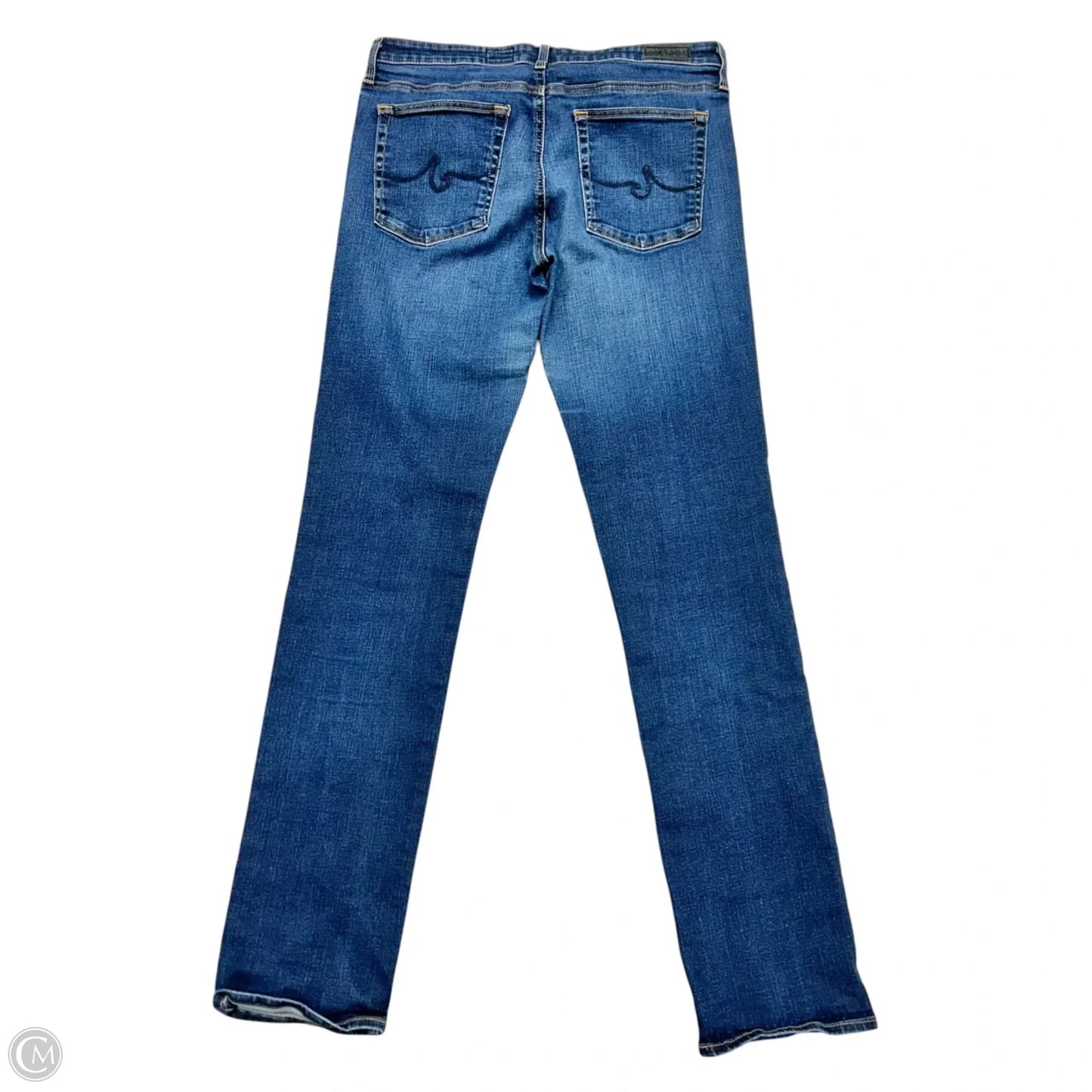 Jeans Straight By Ag Jeans In Blue Denim, Size: 12