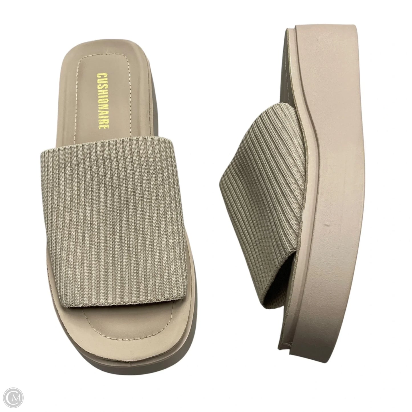 Sandals Heels Platform By Cushionaire In Cream, Size: 7