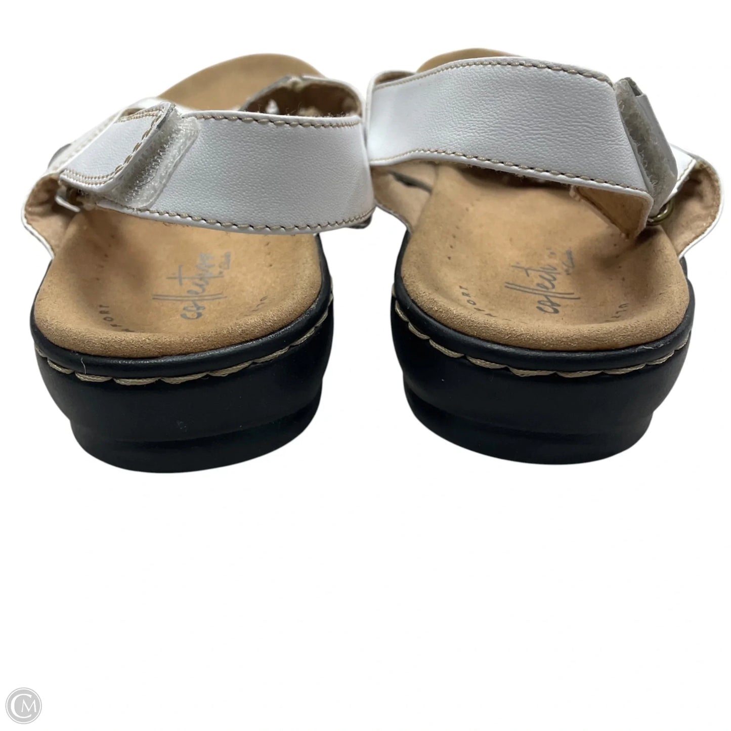 Sandals Flats By Clarks In White, Size: 9