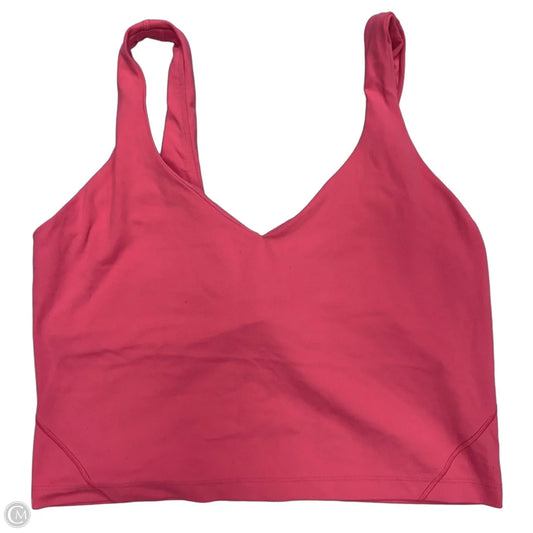 Athletic Bra By Lululemon In Pink, Size: M