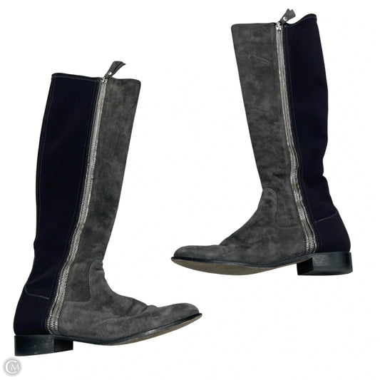 Boots Designer By Stuart Weitzman In Black & Grey, Size: 8.5